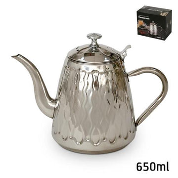 קומקום תה נירוסטה DREAM CHEF בצבע ניקל 1800ml סט מעוצב להגשה ולאירוח