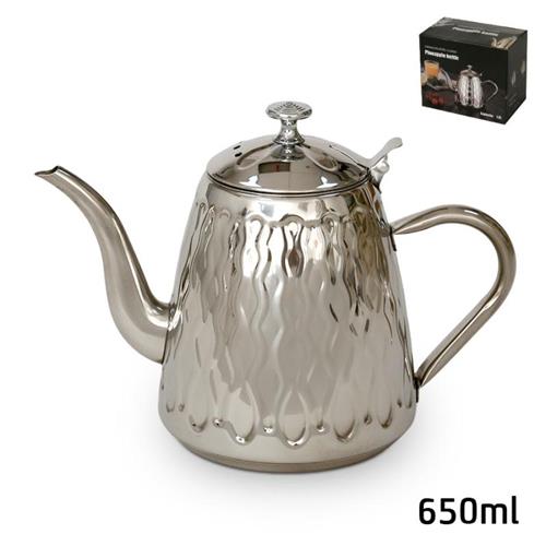 קומקום תה נירוסטה DREAM CHEF בצבע ניקל 1800ml סט מעוצב להגשה ולאירוח