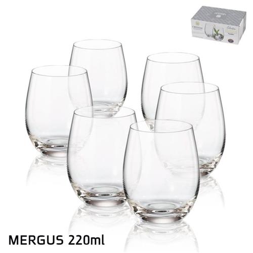 כוסות ויסקי MERGUS קריסטל בוהמיה 220 מ"ל – 18 יחידות