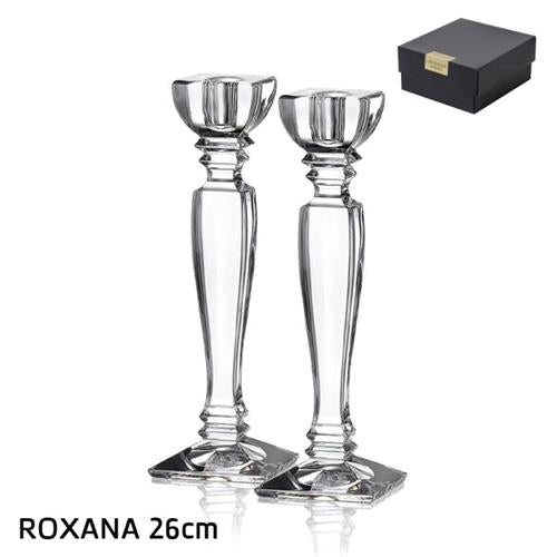 זוג פמוטי קריסטל בוהמיה ROXANA – 26 ס״מ