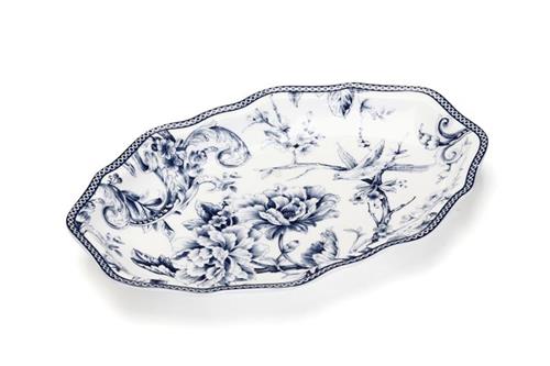 פלטה אובלית BONE CHINA LIMOGES – כחול – 24X16X2.5
