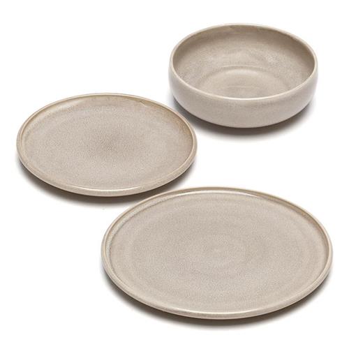 מערכת אוכל 18 חלקים STONE WARE MADRIO – מוקה
