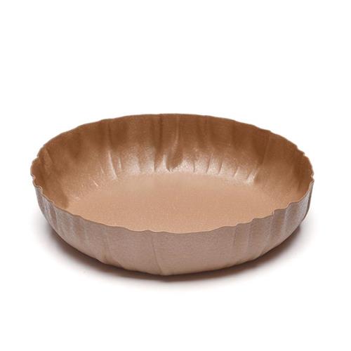 קערה עגולה מתכת חום חמרה 21x21x4.5 להשלמת החלל בסגנון מאוזן