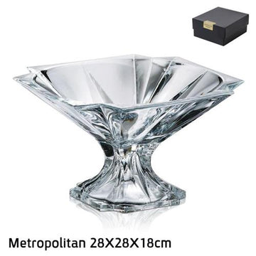 קערת רגל METROPOLITAN קריסטל בוהמיה 28x28x18 ס"מ – Default Title