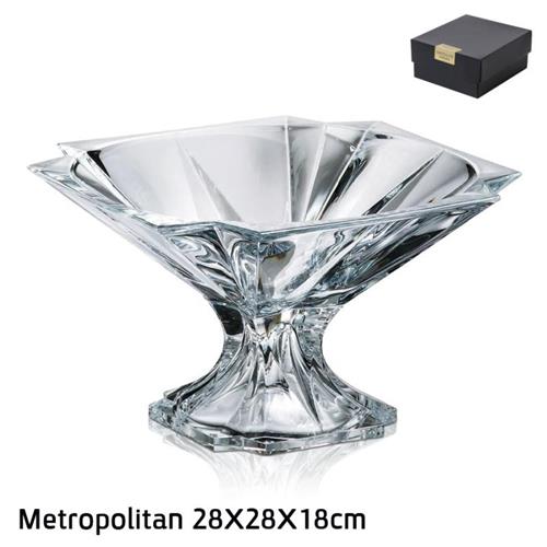קערת רגל METROPOLITAN קריסטל בוהמיה 28x28x18 ס"מ – Default Title