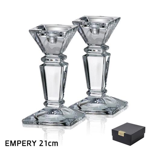 זוג פמוטי קריסטל בוהמיה EMPERY – 21 ס״מ