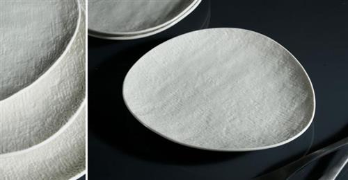 צלחת מנה ראשונה סדרת Simple White פורצלן New Bone China - 20×18×2