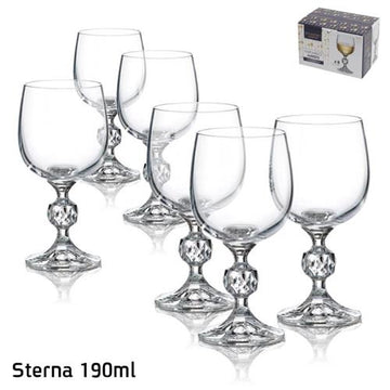 סט 6 גביעי יין STERNA בוהמיה קריסטל - 190ml - 6 יחידות