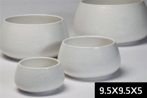 כלי שולחן פורצלן SPECIAL – לבן ולבן עם זהב – בול לפיצוחים לבן 9.5X9.5X5