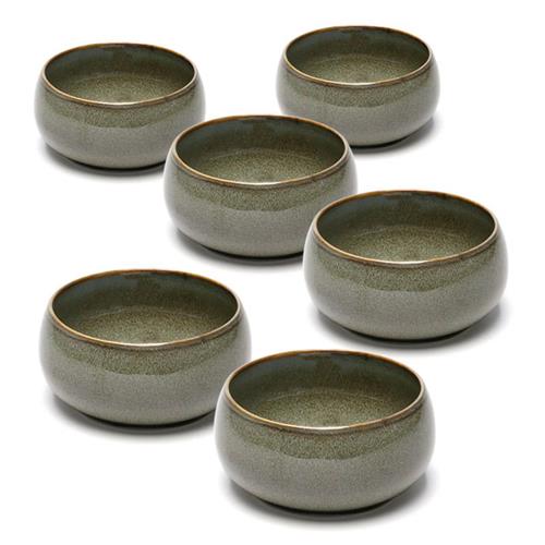 סט 6 בולים STONE WARE MADRIO – ירוק – 15X15X8