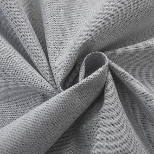 וילון השחלה דגם יעל עשוי פוליאסטר בצבע אפור בהיר