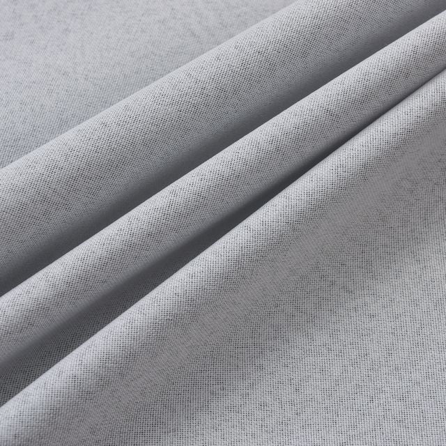 וילון השחלה דגם יעל עשוי פוליאסטר בצבע אפור בהיר