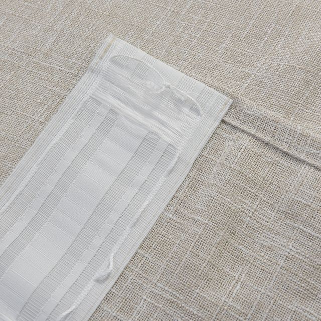 וילון השחלה דגם לידור עשוי דמוי פשתן בצבע אבן