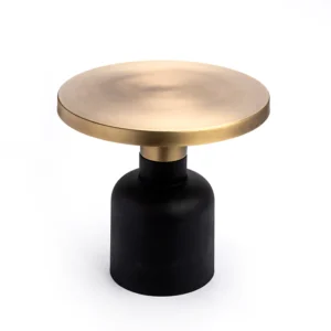 שולחן צד דגם אלגנס קטן בצבע זהב בשילוב שחור