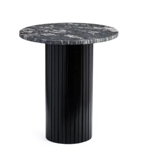 שולחן צד ייחודי דגם מרגו פלטת שיש בגוון שחור