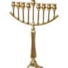 חנוכיה יוקרתית BRASS GOLD מידות 45X15X50