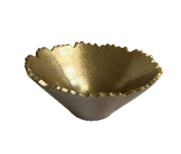 קערה לפיצוחים עשויה BRASS GOLD בצבע זהב