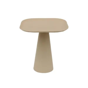 שולחן צד דגם קוזי עשוי מתכת בצבע בז' ייחודי