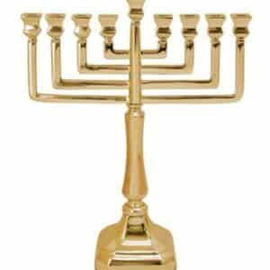 חנוכיה עשויה BRASS זהב בעיצוב יוקרתי 70X52X19 ס”מ