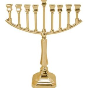 חנוכיה מרשימה עשויה BRASS בגוון זהב 50X35X14 ס”מ